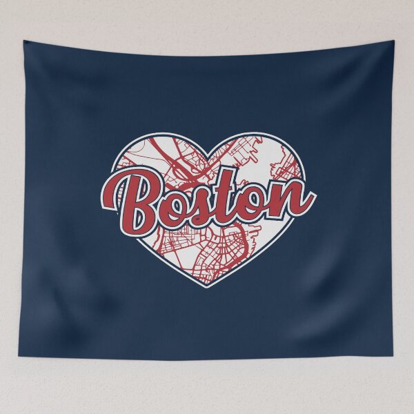 Item preview, Love Boston Baseball Heart City Map designed and sold by pixeljamz.