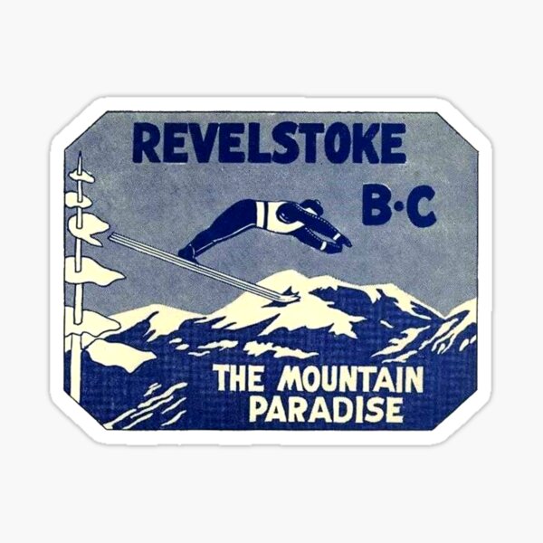 Item preview, Revelstoke BC Ski Mountain Paradise Vintage Travel Decal designed and sold by hilda74.