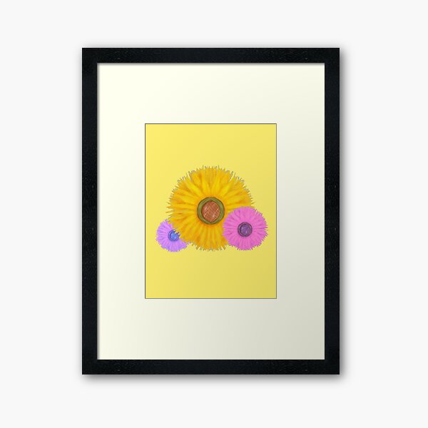 Pretty Yellow Flowers Framed Art Print