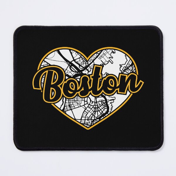 Item preview, Love Boston Hockey Heart City Map designed and sold by pixeljamz.