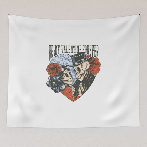 Item preview, valentine-s-couple-skulls-t-shirt-design. designed and sold by JAMALSTORE92.