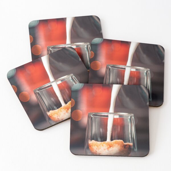 Item preview, Close up of pouring milk and preparing coffee designed and sold by Chris-Thodd.