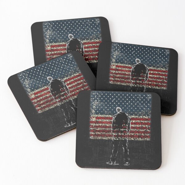 Item preview, Untouchable, T-Shirt, Eminem Revival Album, Word Cloud with Grunge American Flag designed and sold by Cinnamonhomes.