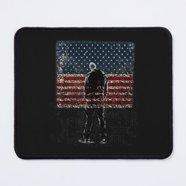 Item preview, Untouchable, T-Shirt, Eminem Revival Album, Word Cloud with Grunge American Flag designed and sold by Cinnamonhomes.