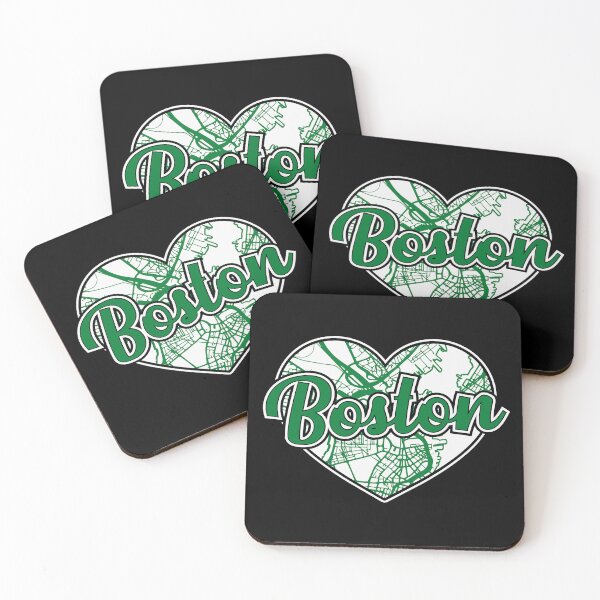 Item preview, Love Boston Basketball Heart City Map designed and sold by pixeljamz.