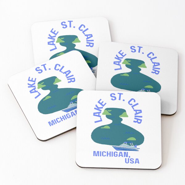 Item preview, Lake Saint Clair Retro Cute Travel Post designed and sold by The-Bee-Movie.