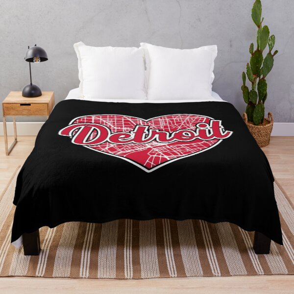 Item preview, Love Detroit Hockey Heart City Map designed and sold by pixeljamz.