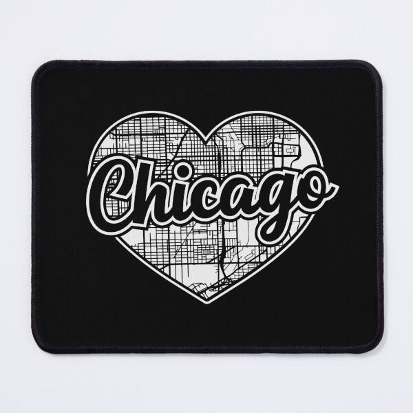 Item preview, Love Chicago Heart City Map designed and sold by pixeljamz.