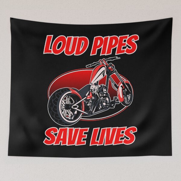 Item preview, Loud pipes save lives, Live ro ride, biker quotes, designed and sold by Lekrock.