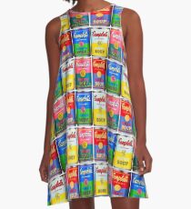 Campbells' Tomato Soup Print A-Line Dress
