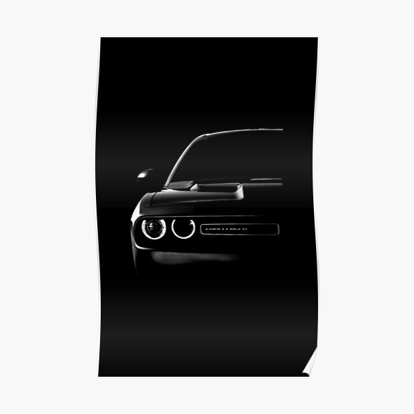 Dodge Challenger 2015, schwarzes Hemd Poster