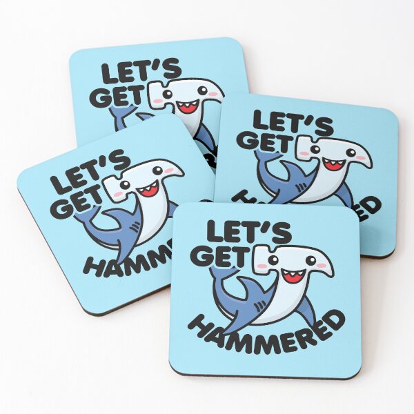 Item preview, Kawaii Hammerhead Shark Let's Get Hammered designed and sold by DetourShirts.
