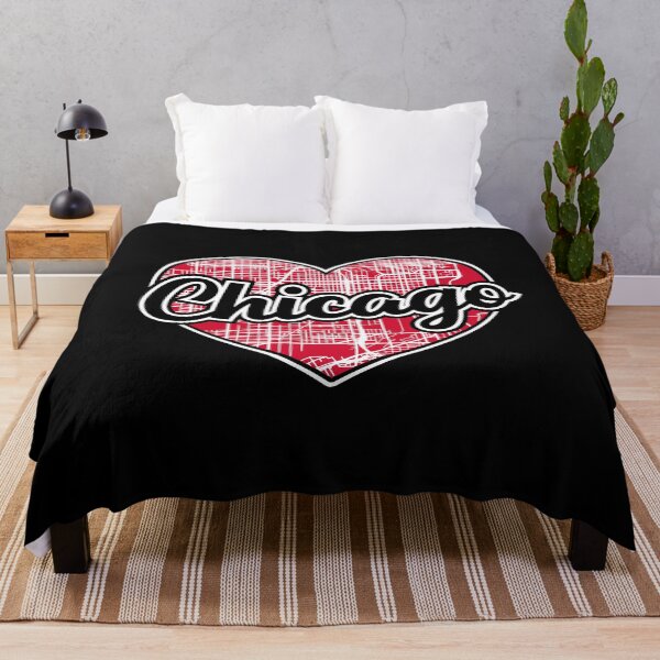 Item preview, Love Chicago Basketball Hockey Heart City Map designed and sold by pixeljamz.