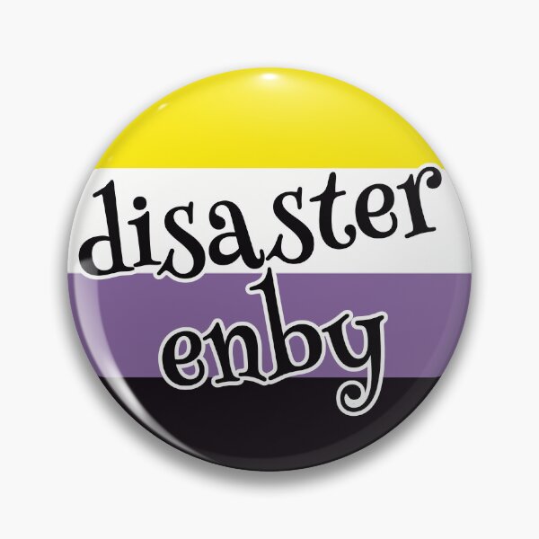 Item preview, Disaster Enby Pride Flag (White) designed and sold by Liminal Odds & Ends.