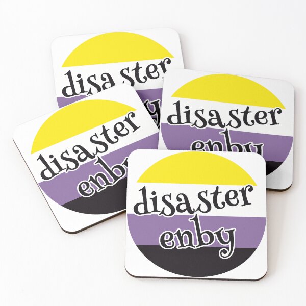 Item preview, Disaster Enby Pride Flag (White) designed and sold by Liminal Odds & Ends.