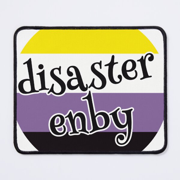 Item preview, Disaster Enby Pride Flag (White) designed and sold by Liminal Odds & Ends.