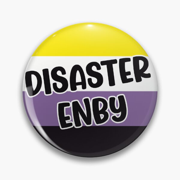 Item preview, Disaster Enby Pride Flag (White) designed and sold by Liminal Odds & Ends.