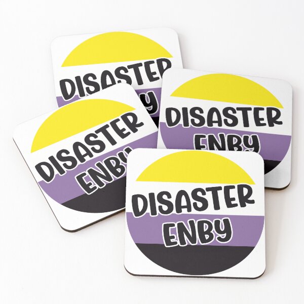 Item preview, Disaster Enby Pride Flag (White) designed and sold by Liminal Odds & Ends.