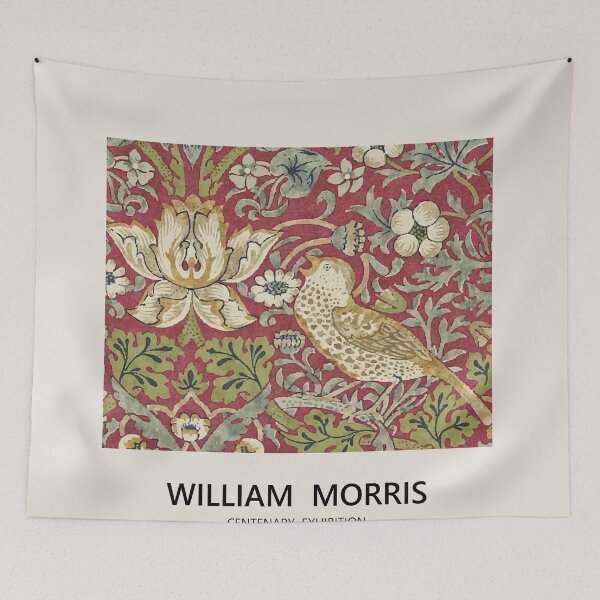 Item preview, William Morris Exhibition Poster, Art Nouveau, Victoria and Albert Museum, Morris Flower Pattern designed and sold by artsyaman1.