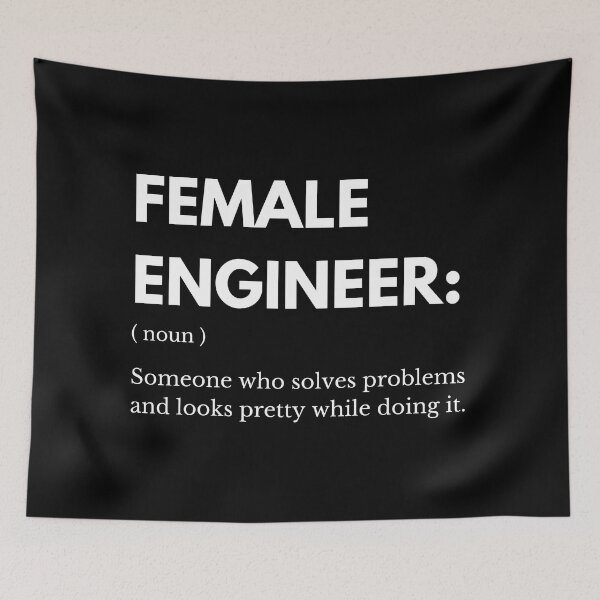 Item preview, Female Engineer Someone Who Solves Problems Funny designed and sold by CuteLovelyDesigns.
