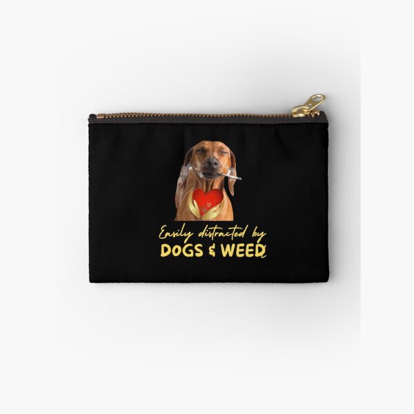 Item preview, Easily distracted by dogs and weed, funny quote 420 cannabis designed and sold by BestDesignbySof.
