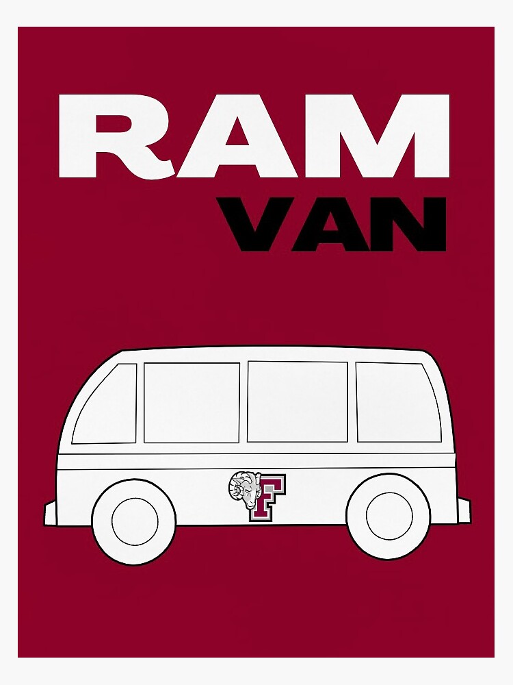&ldquo;FORDHAM RAM VAN&rdquo; Sticker for Sale by caitlynstickas | Redbubble