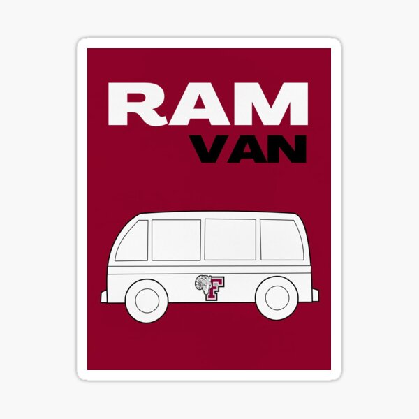 &ldquo;FORDHAM RAM VAN&rdquo; Sticker for Sale by caitlynstickas | Redbubble