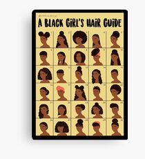 A Black Girls Hair Guide Canvas Print