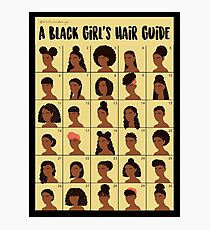 A Black Girls Hair Guide Photographic Print