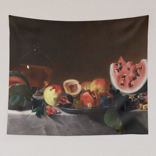 Item preview, Still Life with Fruit and Carafe | Pensionante del Saraceni | 1620 Renaissance Art designed and sold by CJET.