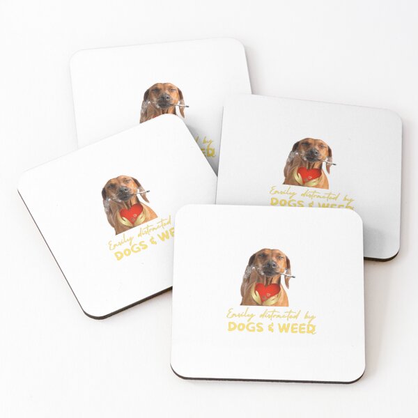 Item preview, Easily distracted by dogs and weed, funny quote 420 cannabis designed and sold by BestDesignbySof.