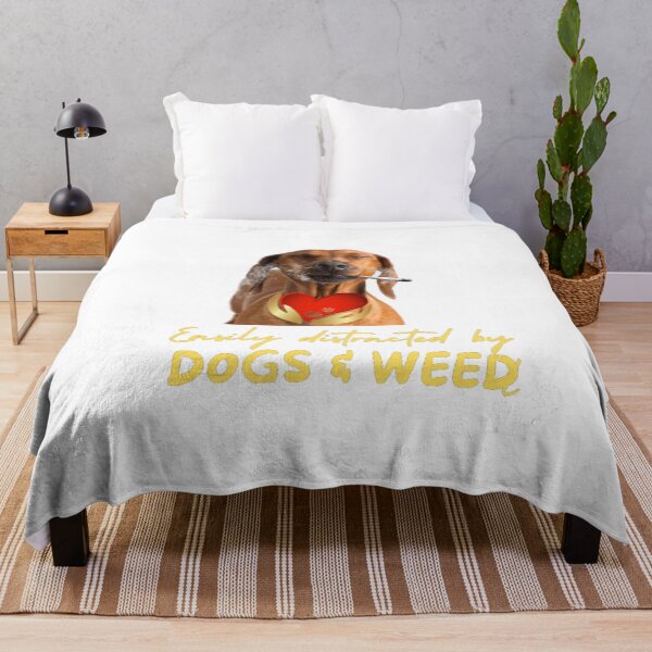 Item preview, Easily distracted by dogs and weed, funny quote 420 cannabis designed and sold by BestDesignbySof.