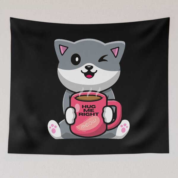 Item preview, Hug Me Right Meow Hug Your Cat Day designed and sold by Alieso.