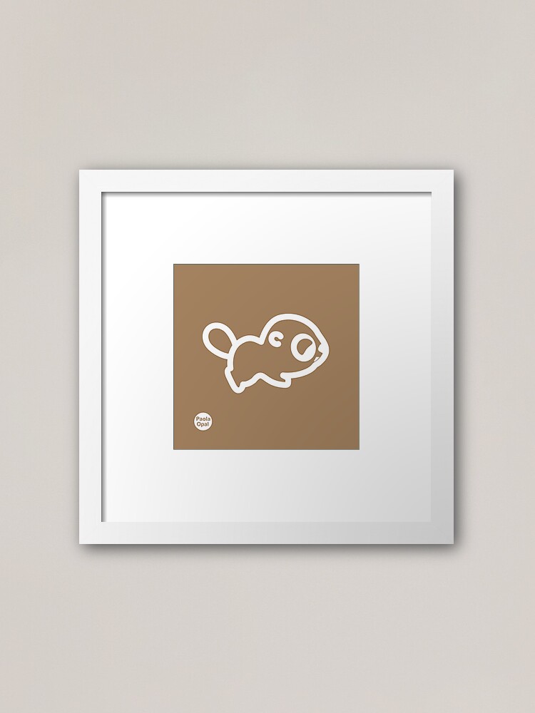 Thumbnail 1 of 7, Framed Art Print, Bitsy the Beaver from the Simply Small Series (reverse) designed and sold by PaolaOpal.