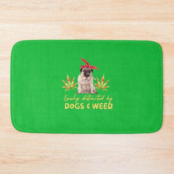 Item preview, Easily distracted by dogs and weed, funny quote 420 cannabis designed and sold by BestDesignbySof.