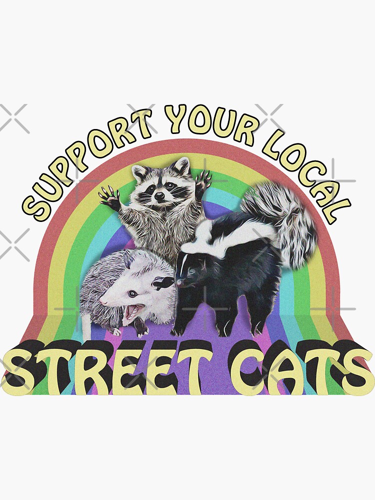 Adopt Me, Support Your Local Street Cat Sticker for Sale by