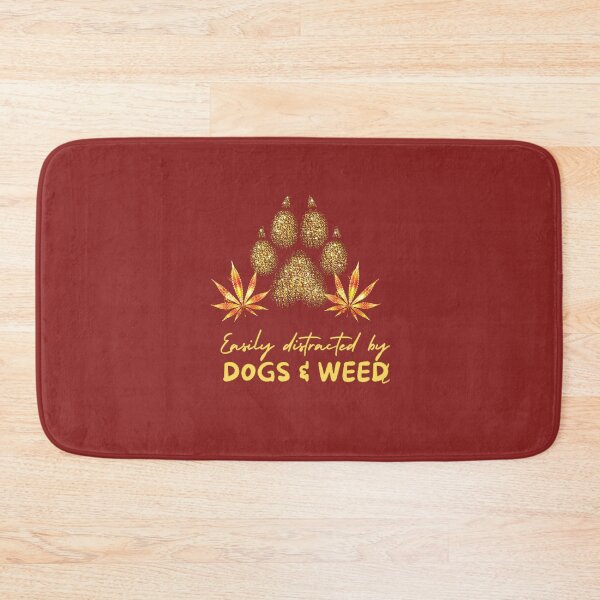 Item preview, Easily distracted by dogs and weed, funny quote 420 cannabis designed and sold by BestDesignbySof.