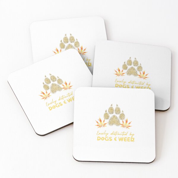 Item preview, Easily distracted by dogs and weed, funny quote 420 cannabis designed and sold by BestDesignbySof.