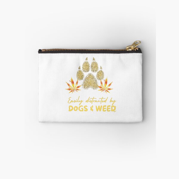 Item preview, Easily distracted by dogs and weed, funny quote 420 cannabis designed and sold by BestDesignbySof.