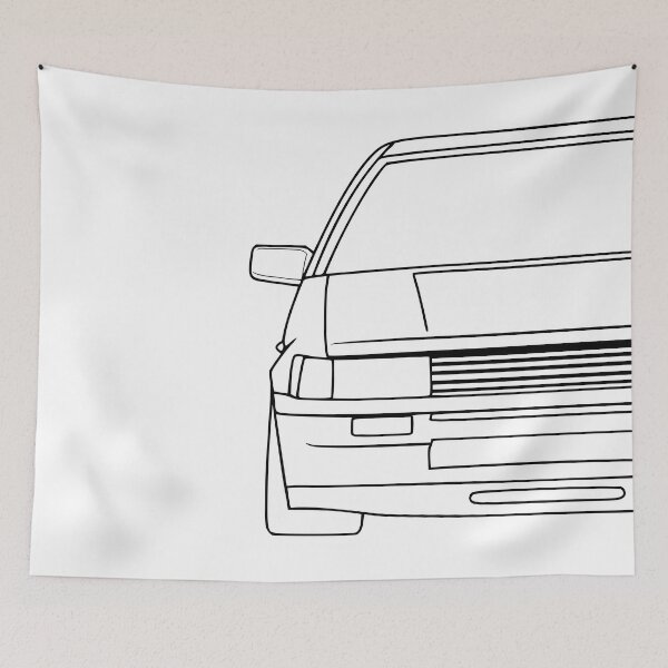 Item preview, Toyota Corolla AE86 black lines designed and sold by EdimDesign.