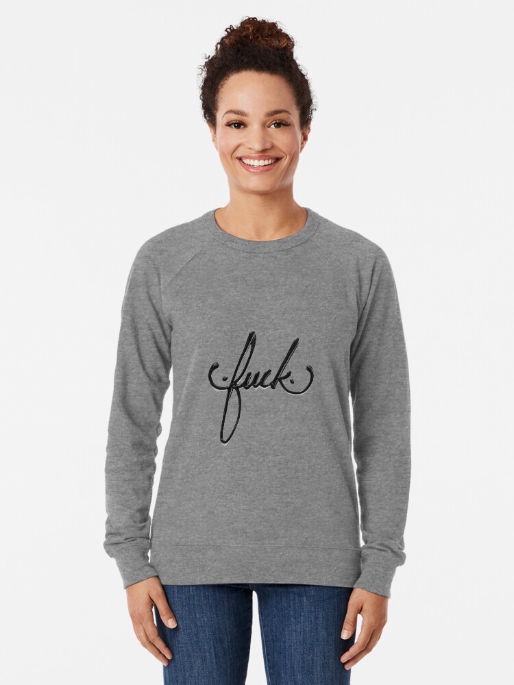 Alternate view of Cursive Curse Lightweight Sweatshirt