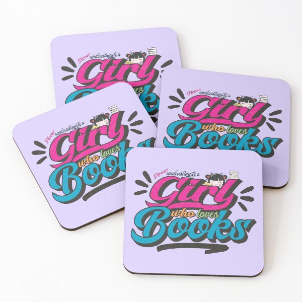 Item preview, Never underestimate a girl who loves books - funny quote designed and sold by VichallanStudio.