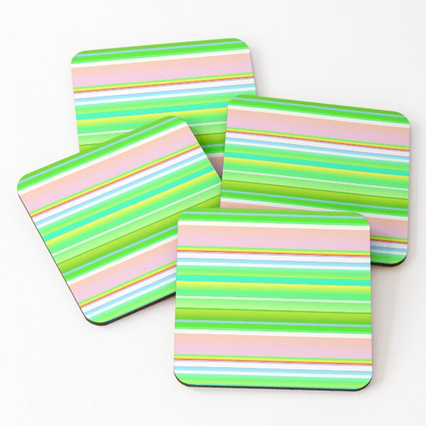 Item preview, Green multicolor striped | Green multi colored stripes designed and sold by lausn.