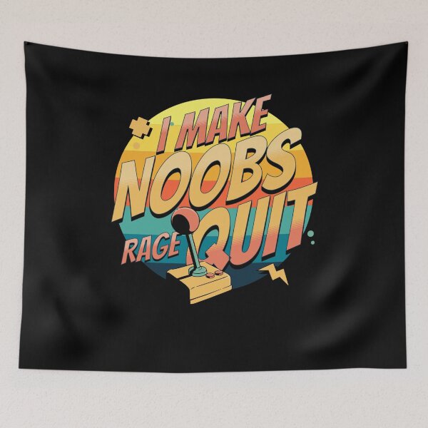 Item preview, I Make Noobs Rage Quit Retro Text and sunset designed and sold by Neggan.
