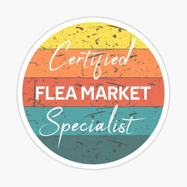 Vista previa del artículo con la obra «Especialista certificado en el mercado de pulgas Regalos divertidos vintage», diseñado y vendido por rachidhaz.