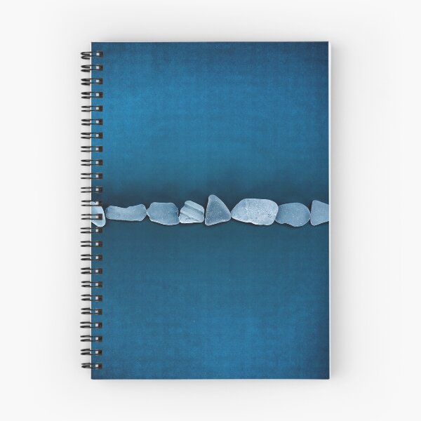 Item preview, Beach Glass IMAGE PRINT ONLY Dusty Blue on Grungy Dark Blue designed and sold by Beachy.