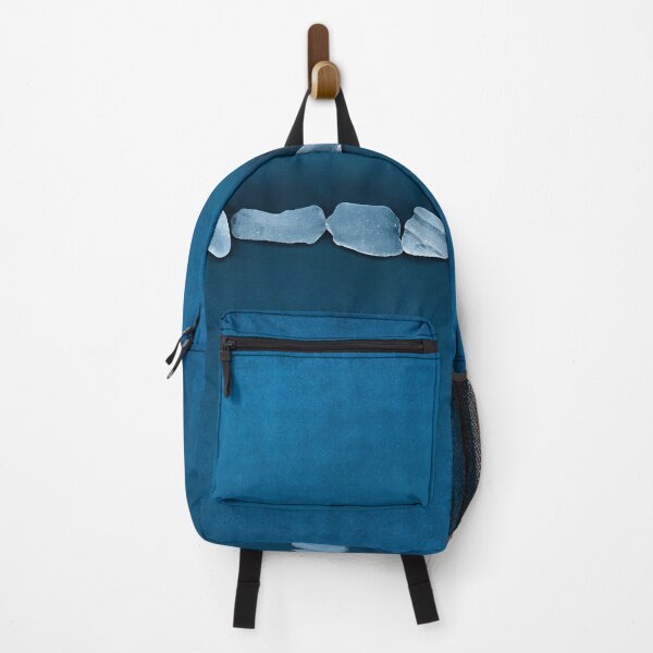 Item preview, Beach Glass IMAGE PRINT ONLY Dusty Blue on Grungy Dark Blue designed and sold by Beachy.
