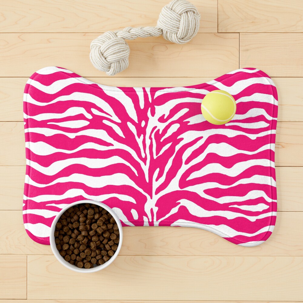 Zebra blanket with outlet pink trim