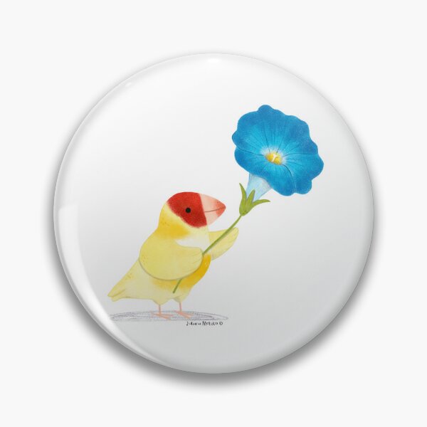 Item preview, Finch Bird with Morning Glory Flower designed and sold by julianamotzko.