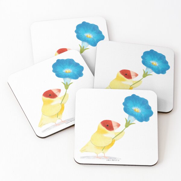 Item preview, Finch Bird with Morning Glory Flower designed and sold by julianamotzko.
